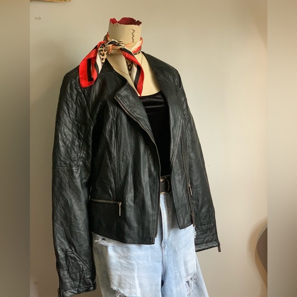 Pleather Biker Jacket - Picture 2 of 7